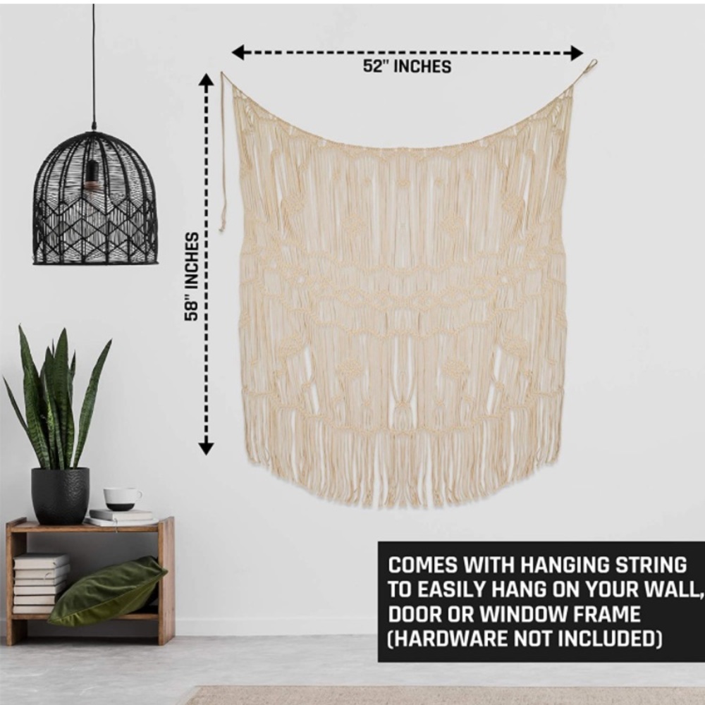 Bohemian Macrame Door/Window Curtain & Wall Decor - Picture 4 of 8